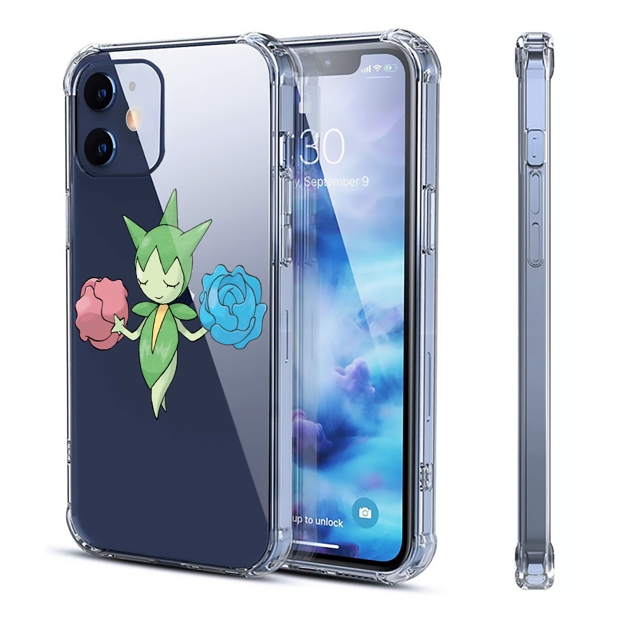 （画像用） ポケットモンスター Pokémon 【iPhone 12シリーズ対応】透明スマホケース（クリアソフトケース）
